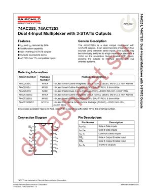 74ACT253PC datasheet  